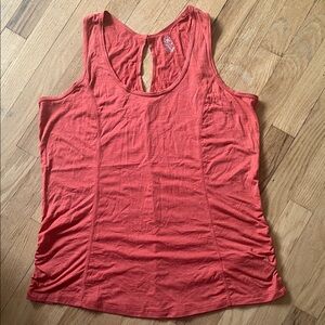 GAIAM Coral-Red Scoop Neck Racerback Tank
